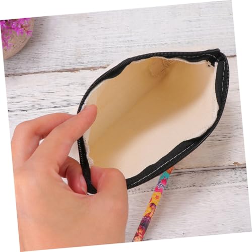 Beatifufu 20 Stück Canvas Federmäppchen mit Reißverschluss Multifunktionale Aufbewahrungstasche für Stifte Kosmetik und Kleingeld DIY Blanko Mäppchen aus Strapazierfähigem Zufällige Farbe von Beatifufu