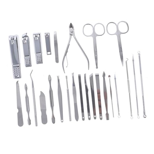 Beatifufu 26 Stück Teiliges Maniküre Edelstahl Professionelles Nagelpflege Pediküre-grooming-kit Leicht Tragbar Geeignet für Damen Herren und Reisen von Beatifufu