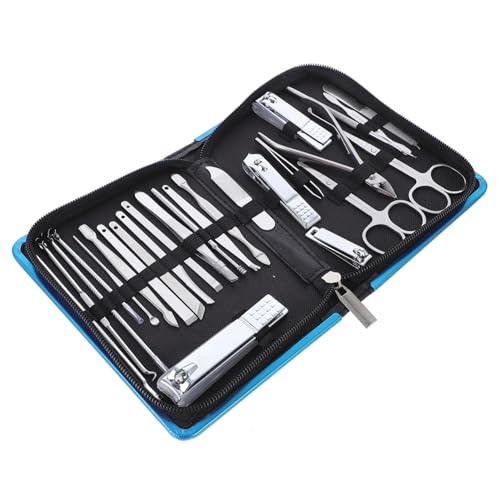 Beatifufu 26 Stück Teiliges Maniküre Pediküre Profi für Frauen und Männer Vielseitiges Nagelpflege toolset mit Nagelknipser Feilen und Zubehör Leicht Tragbar Geeignet für Nageltypen und von Beatifufu