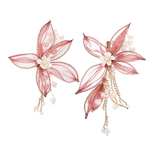 Beatifufu 2stücke Teiliges Blühende Haarklammern Mit Quasten Für Damen Und Mädchen Elegante Dekorative Haaraccessoires Für Jeden Anlass Rutschfeste Und Haarschonende Clips von Beatifufu