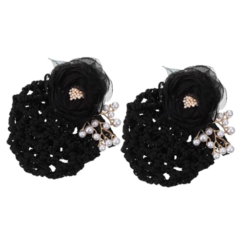 Beatifufu 2 Stück Damen Haar-accessoires Netzhüte Mit Blumenmuster Netzhochsteckhaarspangen Für Damen von Beatifufu