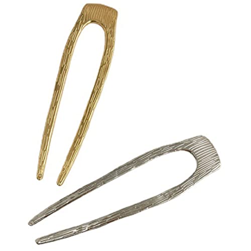 Beatifufu 2stücke Metall Französische Haarnadeln u Form Haarstifte Haarreiter Brötchenhaargabeln Für Frauen Mit Polierter Oberfläche Für Einfaches Styling von Beatifufu