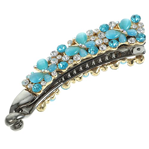 Beatifufu 2St Haarspange mit Strass schnappen Haarspangen für Frauen haarklammer mit schmuck bogenknoten haarspange haarschmuck Bananenclip Haarspangen für feines Haar lange von Beatifufu