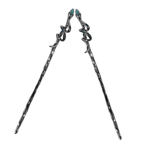 Beatifufu 2stücke Schlangenhaarstäbe Für Frauen Vintage Haarstyling-accessoires Haarstäbchen Mit Strasssteinen Haarschmuck Für Hochzeit Und Party von Beatifufu