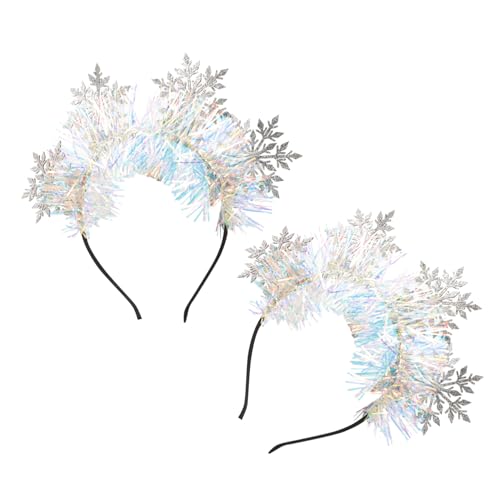 Beatifufu 2er-set Schneeflocken Stirnband Weihnachtshaarschmuck Kopfbedeckung Für Festen Dekorativ Weiches Material von Beatifufu