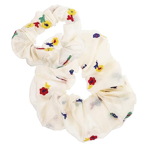 Beatifufu 2er Satz Elastische Haargummis Große Haarbänder Mit Stickerei Haar-accessoires Für Frauen Und Mädchen von Beatifufu