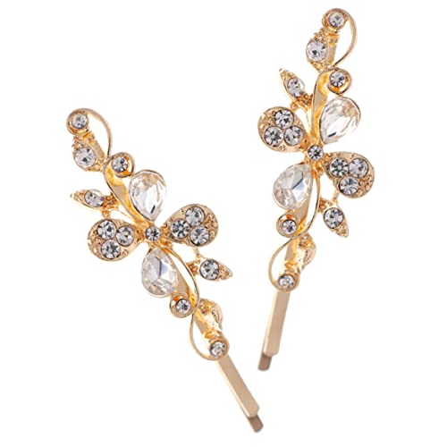 Beatifufu 2er Satz Haarnadeln Mit Kristallen Hochzeit Haarschmuck Elegante Damen Haar-accessoires Legierung Spitze Passend Zu Kleidern Und Röcken von Beatifufu