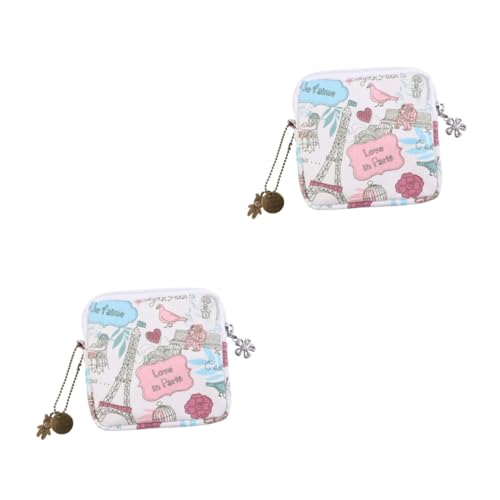 Beatifufu 2st Damen Hygiene Geldbörse Tragbare Periodentasche Beutel Reise-Organizer-Taschen Reisebrieftasche Kosmetische Reisebehälter Taschenorganisator Taschen Für Damenbinden Padhalter von Beatifufu