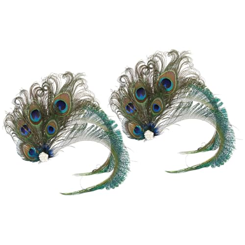 Beatifufu 2 Stück Feder-haarspangen Mit Strass Einfach Zu Befestigen Federdesign Für Hochzeitskopfschmuck von Beatifufu