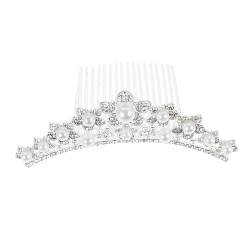 Beatifufu 2st Hochzeitsfestzug Tiara Kinder-tiara Kopfschmuck Für Die Braut Hochzeit Haarteil Perlen Tiara Brautjungfern-haargummi Haarspangen Mit Strass Hochzeit Perlenhaarband von Beatifufu