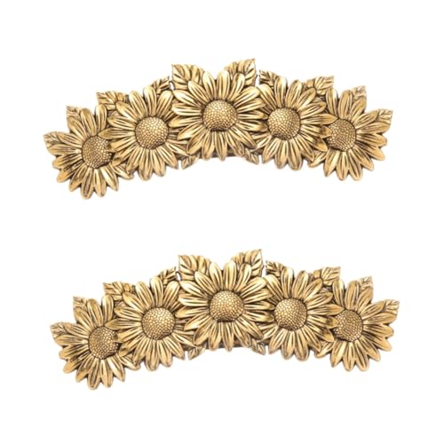 Beatifufu 2stücke Vintage Sonnenblumen-haarspange Für Damen Legierte Frühlingsklammer Retro Haarschmuck Mit Sonnenblumenmuster Für Besondere Anlässe Wie Valentinstag Und Geburtstage von Beatifufu
