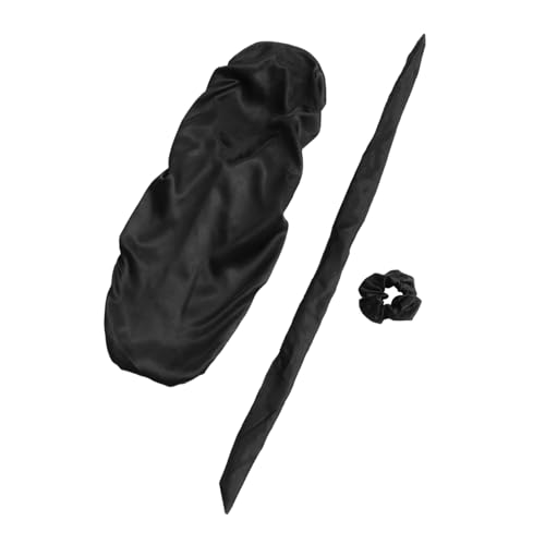 Beatifufu 3 Satin Hauben mit Elastischem Band Nacht Haarkappe für Damen und Mädchen Große Satin Haube für Lockiges Haar Dreadlocks Lange Haare Verstellbare Schlafhaube für Haar und von Beatifufu