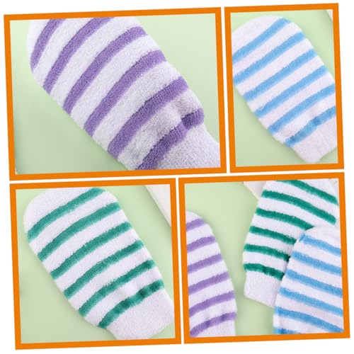 Beatifufu 3 Stück Peelinghandschuhe Duschhandschuhe aus Leichtem Material Wiederverwendbar für Körperpeeling Hautreinigung Bad Dusche Geeignet für Damen und Herren Zufällige Zufällige Farbe von Beatifufu