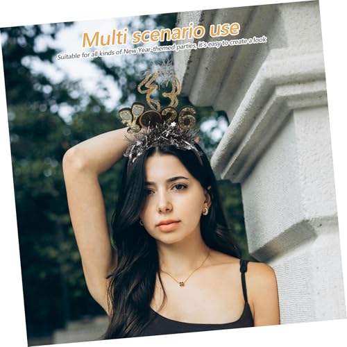 Beatifufu 3stücke Frohes Neues Jahr Stirnband Glitzernde Haarreifen Mit Sternen-pailletten Neujahrsdekoration Für Party Festivals Und Fotos Für Damen von Beatifufu