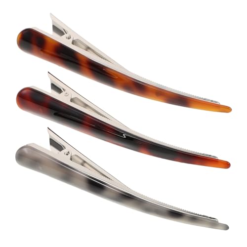 Beatifufu 3 Stück Teiliges Acryl Entenschnabel Haarclips Starke Haarspangen für Dickes Haar Schonender Haarstyling Partition Clip für Frauen und Mädchen Leicht und Langlebig für Friseure und von Beatifufu