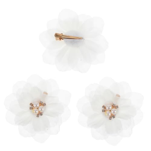 Beatifufu 3 Stück Teiliges Blumen Haarklammern für Mädchen Perlenverziert Modische Haarspangen in Beige Geeignet für Alltag Party und Festliche Anlässe Stilvolles Haaraccessoire von Beatifufu