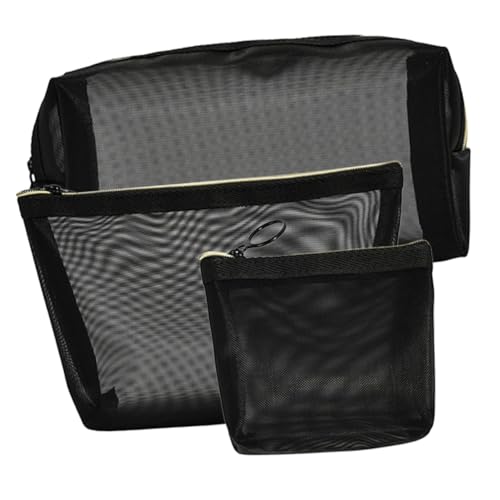 Beatifufu 3 Stück Teiliges Mesh Reise Kosmetiktaschen Transparent Leicht Waschbeutel Makeup Organizer Für Damen Outdoor Reise Badezimmer von Beatifufu