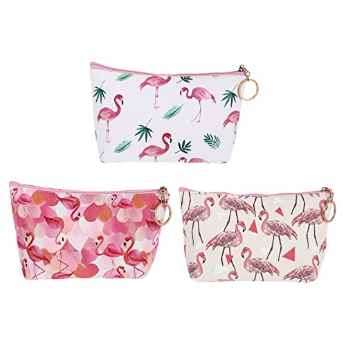 Beatifufu 3stücke Teiliges wasserdichte Kosmetiktaschen Mit Flamingo-Muster Tragbare Reise-kulturtaschen Für Damen Für Make-up Und Toilettenartikel Leicht Und Platzsparend von Beatifufu