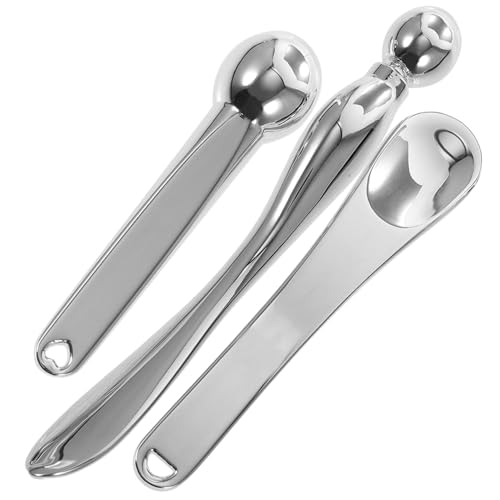 Beatifufu 3 Stück Augencreme-löffel Augenmassagelöffel Aus Zinklegierung Gesichtscreme-löffel Für Make-up-tools von Beatifufu