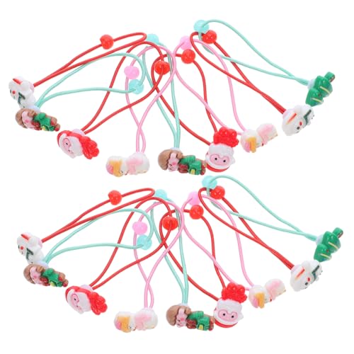 Beatifufu 30 Stück Teiliges Weihnachts Haargummis Bunte Weiche und Elastische Ponytail Halter Schadensfreie Haargummis für Mädchen Geeignet für Schule und Festliche Anlässe von Beatifufu
