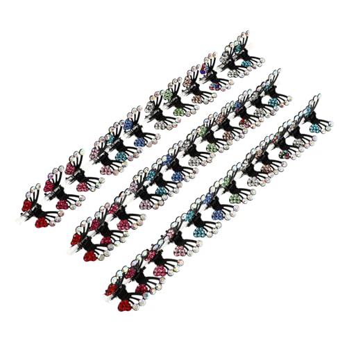 Beatifufu 36 Stück Teiliges Kleine Haarklammern mit Funkelnden Strasssteinen Haarkralle für Damen und Mädchen Fester Sitz für Feines und Dickes Haar Eleganter Haarschmuck für Vielseitige von Beatifufu