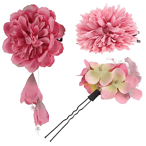 Beatifufu 3stücke Haarspange Mit Künstlichen Blumen Blumen Haarschmuck Chinesischer Haar Clip Haarschmuck Für Verschiedene Frisuren Foto Requisiten Für Eleganten Look von Beatifufu