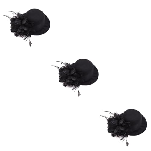 Beatifufu 3stücke Mini-haarclip Mit Blüten-design Für Hochzeiten Und Partys Eleganter Fascinator Für Bräute Und Damen Haarschmuck Schwarz Für Besondere Anlässe von Beatifufu