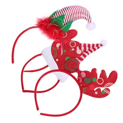 Beatifufu 3St Weihnachtsmütze Stirnband Weihnachtshaarband Weihnachtsmütze Haarband kinder haarschmuck weihnachts haarschmuck Weihnachtsmützen Hüte Hut Haarreifen Geweih Haarreifen bilden von Beatifufu