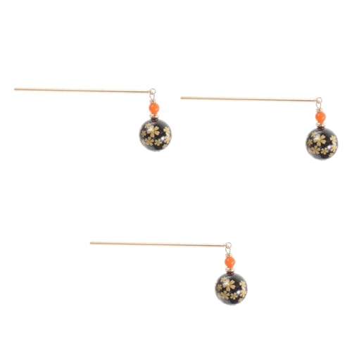 Beatifufu 3St antike Haarnadel die chinesen haarschmuck Vintage Haarquaste Haarspange für Frauen Haarklammer Haarspangen chinesische Haarstäbchen Essstäbchen für Frauenhaare Acryl Black von Beatifufu