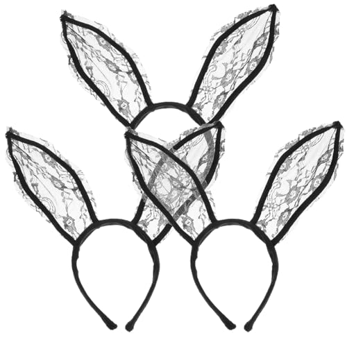 Beatifufu Hasenohren Haarband Mit Spitze Kinderparty Kopfschmuck Party Zubehör Für Damen Einzigartiger Haarschmuck von Beatifufu