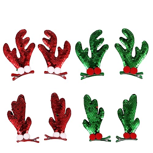 Beatifufu 3sets Einzigartige Mädchen Party Kopfschmuck Geweih Weihnachten Haar Clip Pailletten Süße Look 8 Stücke * 3 von Beatifufu