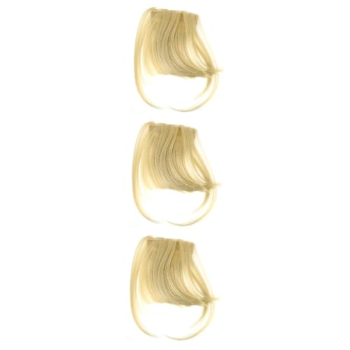 Beatifufu 3st Falscher Gefälschter Haarknall Vorderer Haarkranz Damen Perücken Haarteile Für Damen Cosplay-fälschung Gabor Perücken Für Damen Falsche Perücke Golden Hochtemperaturdraht von Beatifufu