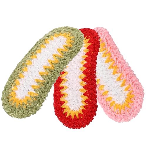 Beatifufu Cartoon-haarnadeln 3 Stück Damen-strick-haarnadeln Aus Wolle Haarspangen Top-clip Für Haare Baby-haar-accessoires Für Mädchen Haardekoration Kopfbedeckung Zufälliger Stil von Beatifufu