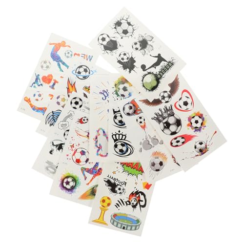 Beatifufu 4stücke Fußball Tattoos Aufkleber Wasserdichte Temporäre Sticker Für Kindergeburtstagsfeiern Fußballpartys Und Feste Lustige Gesichtstätowierungen Für Fans Und Freunde von Beatifufu