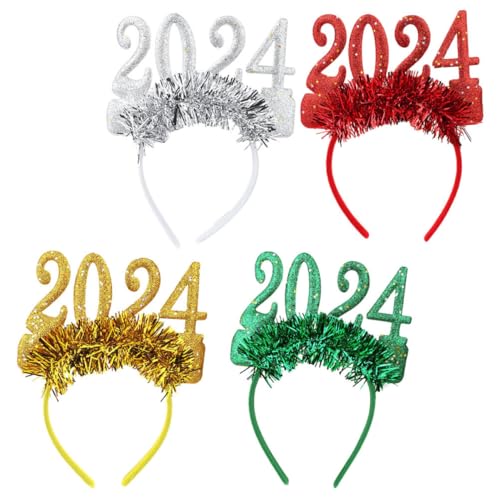 Beatifufu Party Kopfschmuck Neujahr Haarschmuck 4 Stück Glitzer Stirnband Lametta-stirnband Für Damen Mädchen-stirnband Für Silvesterparty von Beatifufu