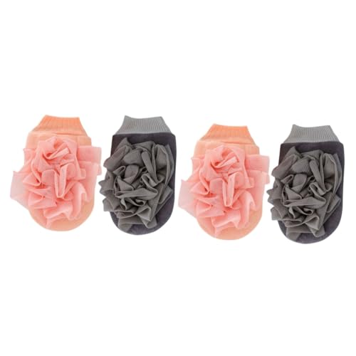 Beatifufu 4 Stück Badehandschuhe Paare Fäustlinge Gesichtsreiniger Für Frauen Duschhandschuhe Verdicken Bade-peeling-handschuhe Scheuerhandschuhe Für Den Körper Badezubehör Dusche Sport von Beatifufu