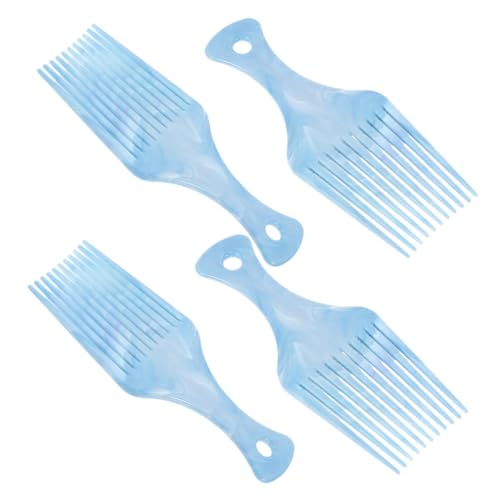 Beatifufu 4 Stück Breiter Zahnkamm für Herren Teiliges Grobzinkig für Lockiges und Welliges Haar Effektive Entwirrung Langlebig aus Robustem Kunststoff Design für Haarstyling von Beatifufu