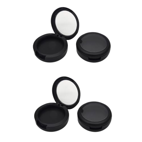 Beatifufu 4 Stück Cremeflaschen Reiseflaschen Für Kosmetika Lotionsbehälter Make-up-behälter Nachfüllbare Cremebehälter Reiseflaschen Für Cremes Runder Make-up-Organizer Kosmetikkoffer Black von Beatifufu