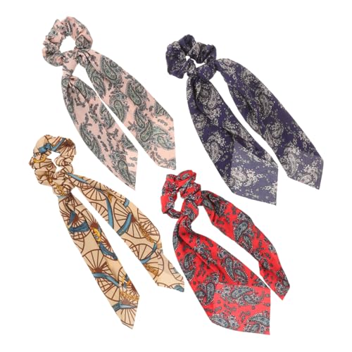 Beatifufu 4stücke Boho-stil Haarschmuck Schal Haargummis Haarspangen Langes Haarseil Haarschmuck Für Frauen Damen von Beatifufu