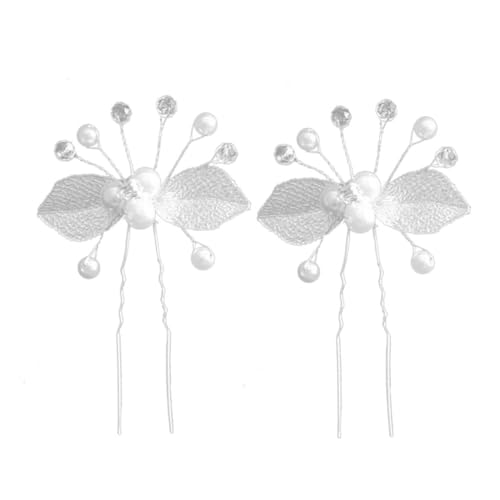 Beatifufu 4stücke Handgemachte Silberne Haarspangen Mit Perlen U-förmige Haarnadeln Für Frauen Für Hochzeiten Feiern Und Alltag Einzigartige Haaraccessoires von Beatifufu