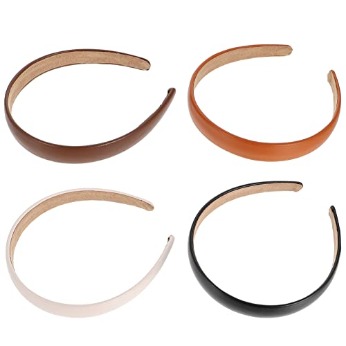 Beatifufu 4stücke Teiliges Damen Haarbänder Aus Pu Retro-stirnbänder Modische Haarschmuck Für Verschiedene Frisuren Und Outfits Leicht Und Bequem Für Jeden Anlass von Beatifufu