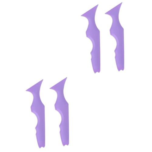 Beatifufu 4 Stück Silikon-schönheitslineal Eyeliner-applikatoren Lidschatten-ratgeber Abgewinkelte Augenbrauenschablonen Mascara-helfer Make-up-lippenstift Violet Schönheit Aus Silikon von Beatifufu