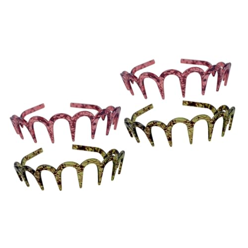 Beatifufu 4 Stück Stirnband Damen Stirnbänder Haarspange Gewelltes Gezahntes Haarband Kopfbedeckung Haarbänder Für Männer Wellenförmige Haarbänder Make-up-accessoires Dame Haarschmuck Harz von Beatifufu