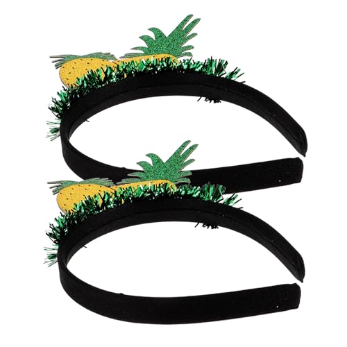 Beatifufu 4 Stück Stirnband Haarband ananasschneider Fruchtige Kopfbedeckung party haarreif funkeln Fruchthaarreifen Obst stutzenhalter Frauen Haarreifen Ananas-Haarreifen Filzstoff Yellow von Beatifufu