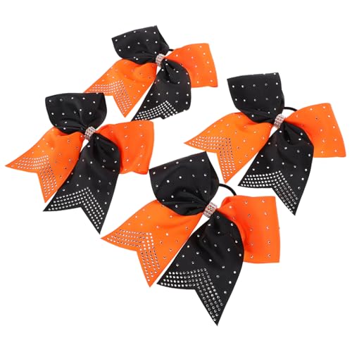 Beatifufu 4 Stück Teiliges Cheerleader Haarschleifen mit Strass Glitzernde Haargummis für Mädchen Vielseitig Einsetzbar für Partys und Auftritte Bequem und Langlebig von Beatifufu