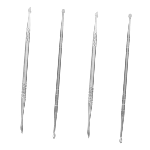 Beatifufu 4 Stück Teiliges Dual Head Metall Nail Art Dotting Tools Uv Gel Carving Pen für DIY Maniküre Modellierung Skulptur Malen Vielseitig Langlebig Kompakt von Beatifufu