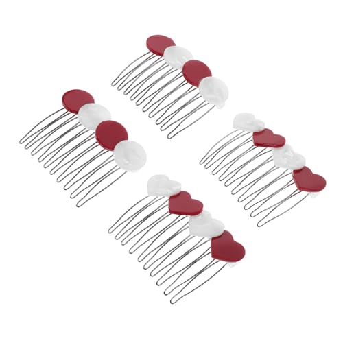 Beatifufu 4 Stück Teiliges Haarclips aus Leichtem Acetat Herz Kreisformen Schonend zum Haar Modische Farbkombination Vielseitige Stylingmöglichkeiten für Mädchen und Teens Party-accessoires von Beatifufu