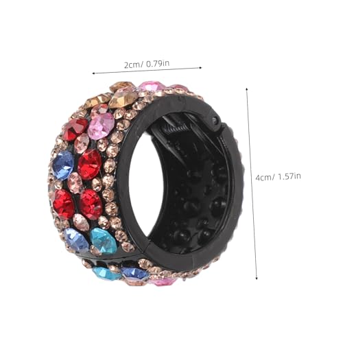 Beatifufu 4 Stück Teiliges Haarspangen Strasssteinen Runde Haarklammern für Pferdeschwanz und Dutt Schonendes Design Schützt Haare Modische Haar-accessoires für Frauen und Mädchen von Beatifufu