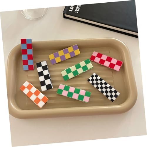 Beatifufu 4 Stück Teiliges Kariertes Wellen haarspangen Langlebig und Leicht Sicherer Halt für Damen und Mädchen Modischer Haarschmuck für Party Hochzeit Alltag und Zufällige Farbe von Beatifufu