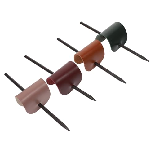 Beatifufu 4 Stück Teiliges Leder Holz Haarnadeln Damen Haarschmuck Klassisch Robust für Dutt Pferdeschwanz Styling Passend für Haarfarben und Altersgruppen von Beatifufu